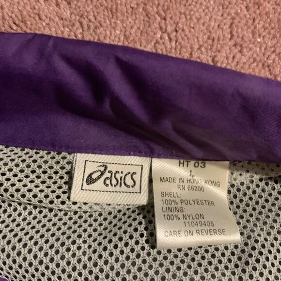 Vintage Asics Purple Track‎ Windbreaker - Picture 3 of 5